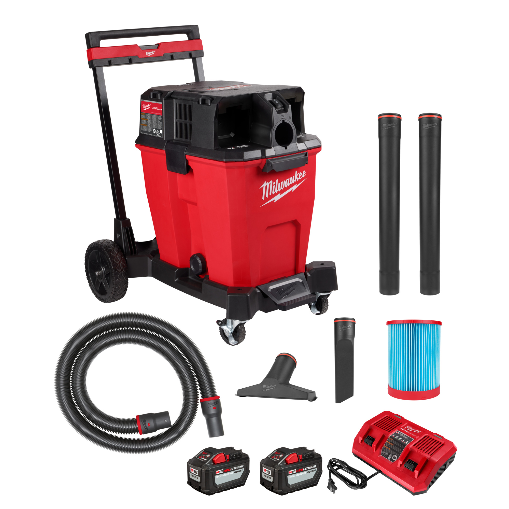 Milwaukee M18 FUEL Cordless 9Gallon DualBattery Wet/Dry Vacuum — Two